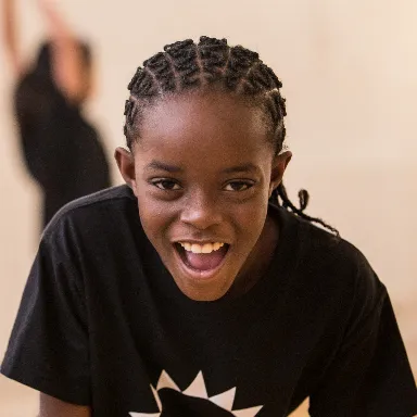 Child acting in drama class